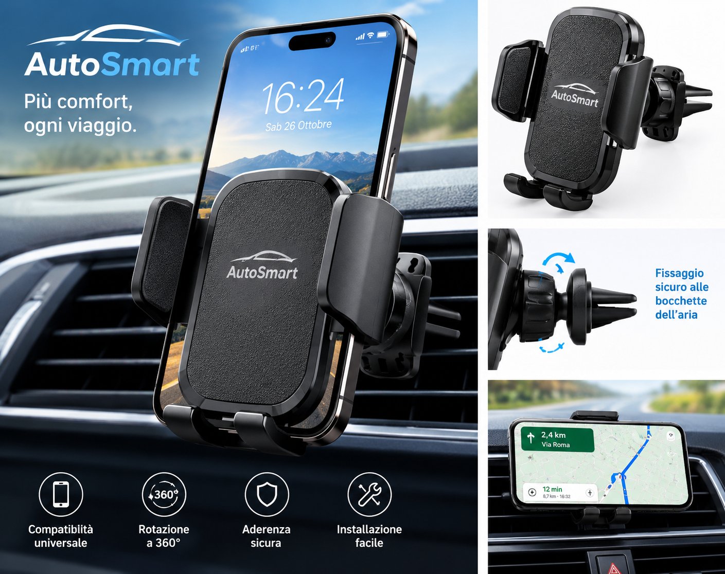 Supporto cellulare per auto.